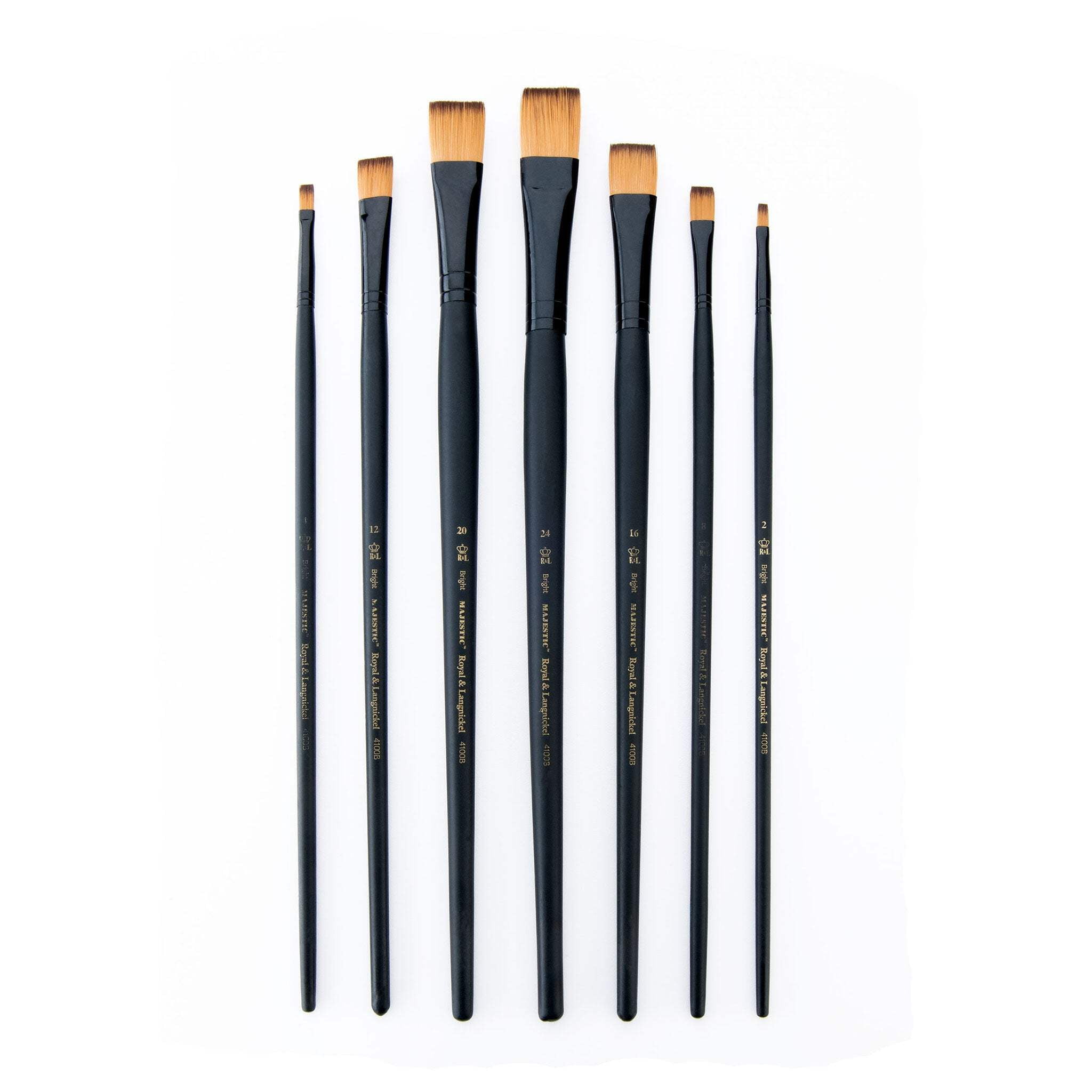 RMAJ-405 | Majestic™ 7pc Long Handle Acrylic & Oil Bright Brush Set