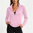 thumbnail image 2 of Admvng Womens Athletic Jacket Zip Up Thumb Hole Long Sleeve Zipper Pocket Slim Workout Coat, 2 of 6