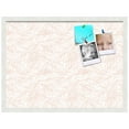 thumbnail image 2 of PinPix 27x20 Custom Cork Bulletin Board White Peach Poster Board Has a Fabric Style Canvas Finish, Framed in White Peach, by ArtToFrames (PinPix-1879), 2 of 5