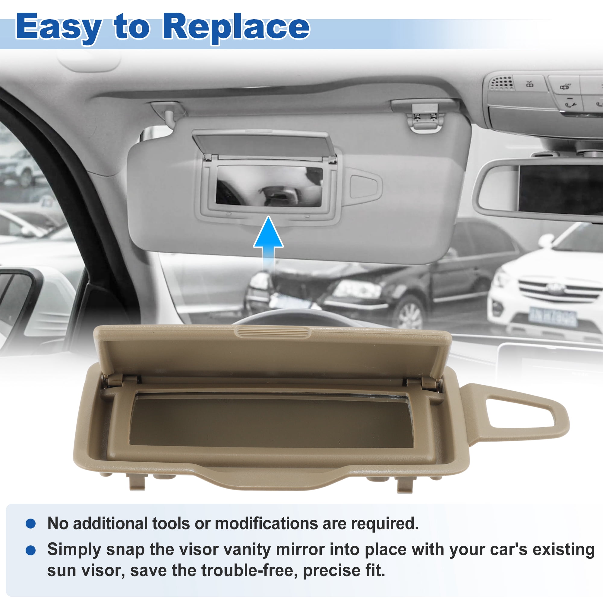 Unique Bargains Sun Visor Mirror Cover for Mercedes-Benz GLA W156/GLE W292 2015-2019
