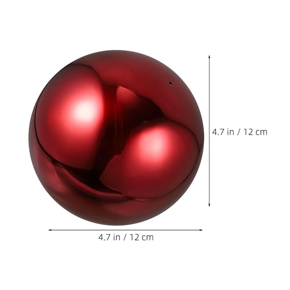 AURARMLET Reflective Red Stainless Steel Garden Gazing Globe for Home Decor
