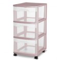 thumbnail image 1 of Sterilite 3 Drawer Cart - Pink, 1 of 5
