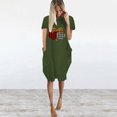 thumbnail image 3 of Qiopertar Robe d'Été Mode Femme Imprimé Mignon Manches Courtes Col Rond Grandes Économies de Vacances! Moins de 5$ jusqu'à 90 % de Réduction, 3 of 7