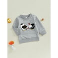 thumbnail image 5 of Toddler Baby Girl Boy Sweatshirt 6 12 18 24 Months 2T 3T 4T Rooster Embroidery Crew Neck Long Sleeve Pullover Tops Casual Streetwear for Winter Fall, 5 of 9