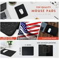 thumbnail image 2 of 3 Mouse Pad Stitched Edges Premium-Textured Large Mouse Pads Mat Natural Non-Slip Rubber Base Mousepad for Laptop, Computer & PC, 11 x 8.7 inches, Black, 2 of 7