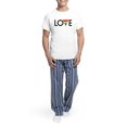 thumbnail image 5 of CafePress - LOVE Gay Pride Men's Light Pajamas - Men's Light Loose Fit Cotton Pajama Set, 5 of 7