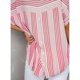 thumbnail image 5 of Blusa de mujer Camisa con cuello en V Manga corta Camiseta con estampado bonito Botón trasero para oficina de viajes, 5 of 5