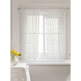 thumbnail image 3 of Sage Green Botanical Curtains 45 Inch Length, Sheer Curtains for Bedroom Living Room Window Plant Flower Floral Tree Branch Rod Pocket Voile Drapes Kitchen Curtains Small Half Window 42"x45" 2 Panels, 3 of 6