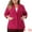 Hot Pink, variant on Women's Plus Button Down Notched Lapel Office Jackets Blazer Dark Green 3X