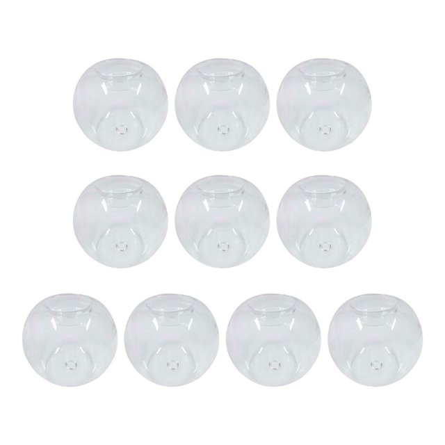 Portavelas transparente de 10 uds, portavelas de cristal, suministros para fiestas, portavelas Simple y para aniversario de cumpleaños