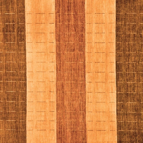 Ahgly Company Indoor Square Abstract Orange Modern Area Rugs, 6' Square