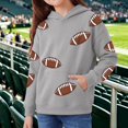 thumbnail image 6 of CPNG Girls Hoodie Long Sleeve Hooded Sweatshirt with Football Print Fashionable Loose Casual Cozy Pullover Hoodie Tops, 6 of 6