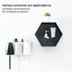 thumbnail image 3 of Ounissouiy Caja de almacenamiento, soporte de carga de pared Hexagonal, soporte colgante sin perforaciones para teléfono móvil, estante para Almacenamiento y organización del hogar Negro, 3 of 6