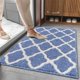 thumbnail image 1 of Alfombra SHACOS, 60 x 90 cm, lavable en interiores, antideslizante, azul, 1 of 8