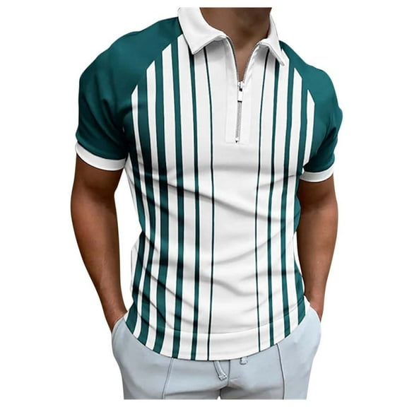 Ramiter Polo T Shirts Shirts for Men Mens Polo Shirts Short Sleeve Athletic Golf Polo Shirt for Men Casual Collared Summer T-Shirts Green,2XL
