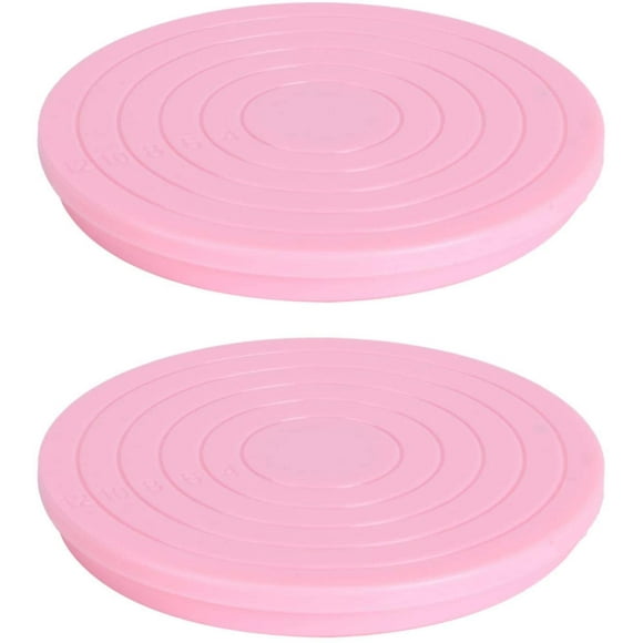 2Pcs Cake Turntable Stand, 5.5Inch Rotating Cake Stand Cake Icing Decorating Turntable