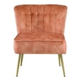 thumbnail image 2 of Acme Sambell Burnt Orange Velvet Accent Chair, 2 of 6