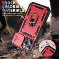 thumbnail image 6 of Decase Shockproof Rugged Case with Built-in Ring Kickstand & 360° Full Protection Anti-Scratch Privacy Slide Cover for iPhone 16 Pro Max,Magnetic Car Mount Compatible, Card Slot Design,E, 6 of 9