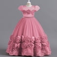 thumbnail image 1 of Vestido infantil Vestido de princesa Estilo pontu largo Vestido de actuación de piano para espectáculo de cumpleaños de niñas, 1 of 6