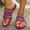 Hot Pink, variant on USSUMA Womens Sandals Comfortable Summer Large Size New Fish Mouth Line Wind Drill Outside To Wear Flat Beach Female Slippers Church Appropriate Dress Sandals up to 50% Off