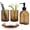 Brown, variant on Bathroom Accessories Set, 4Pcs Bathroom Glass Soap Dispenser Set ,with Soap Dispenser , Soap Dish, Tumbler,Brown