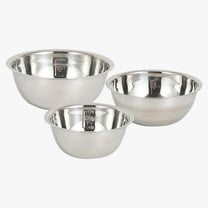 yotijay 3-Piece Stainless Steel Mixing Kitchen Bowls, Assorted Sizes for Outdoor Camping