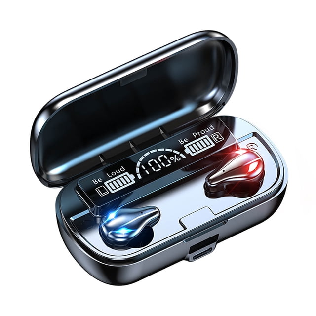 Auriculares Inalámbricos Bluetooth Tws Auriculares con Pantalla Digital Led, Respiración Táctil Bluetooth 5.1 Auriculares de Alta Fidelidad 1200Mah, Auriculares Ipx5 Auriculares Inalámbricos Bluetooth