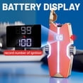 thumbnail image 4 of Dachance Diamond-Shaped Electronic Lighter with Breathing LED Lights, Type-C Rechargeable, Battery Indicator & Ignite Counter - Custom Gift Box for Men Laser Personalization Available (Orange), 4 of 7