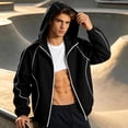 thumbnail image 4 of KyCheLot Mens Jackets Zip up Windbreaker Hooded with Pockets Loose Casual Outdoor Running Coat, 4 of 9