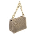 thumbnail image 2 of Bolso bandolera para mujer, con diamantes de imitación dorados, con cadena gruesa, moderno, dorado, talla única, 2 of 15