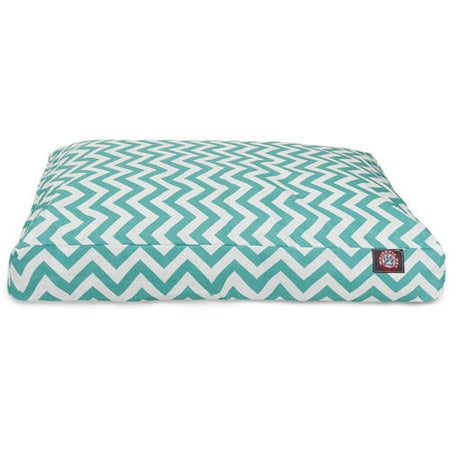 Majestic Pet Rectangle Dog Bed - Teal Chevron - Small
