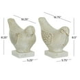 thumbnail image 3 of 5", 6"W White Ceramic Bird Sculpture, by DecMode (2 Count), 3 of 10