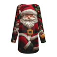 thumbnail image 4 of KHONTS Christmas Long T Shirts for Women Long Sleeve Crewneck Xmas Graphic Oversized Tees Fashion Loose Pullover Tops 08-Red XXXL, 4 of 5
