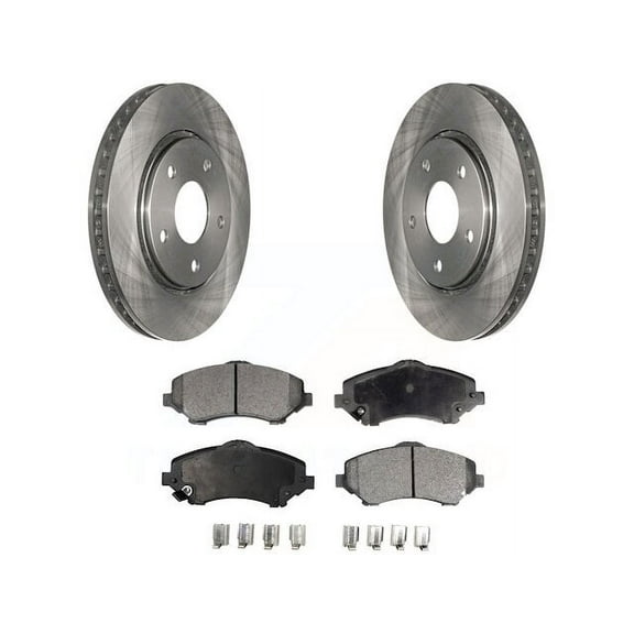 Front Brake Pad and Rotor Kit - Compatible with 2008 - 2016 Chrysler Town & Country 2009 2010 2011 2012 2013 2014 2015