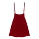 thumbnail image 4 of Minivestido de fiesta con cintura elástica plisada para mujer - Falda con tirantes tipo suspensorio, vestido informal/de negocios de poliéster, 4 of 4