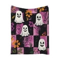 thumbnail image 2 of Flannel Blanket Ghost Print Halloween Throw Blanket 70x100cm Lightweight Soft Warm Shawl for All Seasons | Cozy Home Decor Sofa Bed Wrap | Indoor Outdoor Travel Camping Gift, 2 of 6