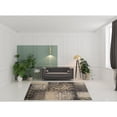 thumbnail image 2 of HomeRoots 486773 8 x 10 ft. Damask Distressed Stain Resistant Rectangle Area Rug Tan & Brown, 2 of 5