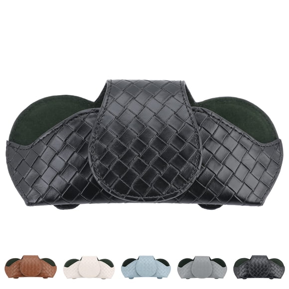 Porta Gafas KINIVA para Visera de Auto en Cuero (Negro)