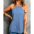 thumbnail image 2 of Camisa sin mangas con nudo en la espalda, blusa con cuello halter Blusa sin mangas informal con nudo Blusa informal sin mangas Lo mejor en su clase, 2 of 6