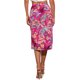 thumbnail image 3 of Faldas hawaianas para mujeres INSPIRE CHIC 2024, falda tropical con fruncido frontal y abertura, color rosa caliente, tamaño XS, 3 of 6