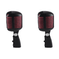 thumbnail image 1 of 2X Microphone Vocal Rétro Classique Professionnel, Micro Balançoire en Métal, pour Karaoké Performance en Direct, 1 of 7