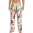thumbnail image 2 of Kdxio Snowflakes Santa Claus Print Men's Sleep Pajama Pant Lounge Pants with Pockets, 2 of 8