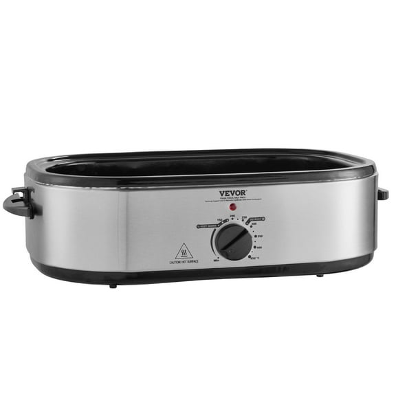 18 QT Electric Roaster Oven with Self-Basting Lid, 1450W Large Turkey Roaster - Defrost, Warm, Adjustable Temp, Removable Pan & Rack, Fits 22 lb Turkeys