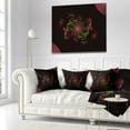 thumbnail image 2 of Designart Dark Purple Rounded Fractal Flower - Floral Throw Pillow - 18x18, 2 of 4