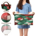 thumbnail image 4 of Ryvnso Geometric Green Pattern Storage Bins Large Basket Foldable Cube Toys Organizer with Handles 1 PC, 4 of 7