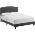 thumbnail image 3 of Modway Amelia Queen Upholstered Polyester Fabric Bed in White Finish, 3 of 7