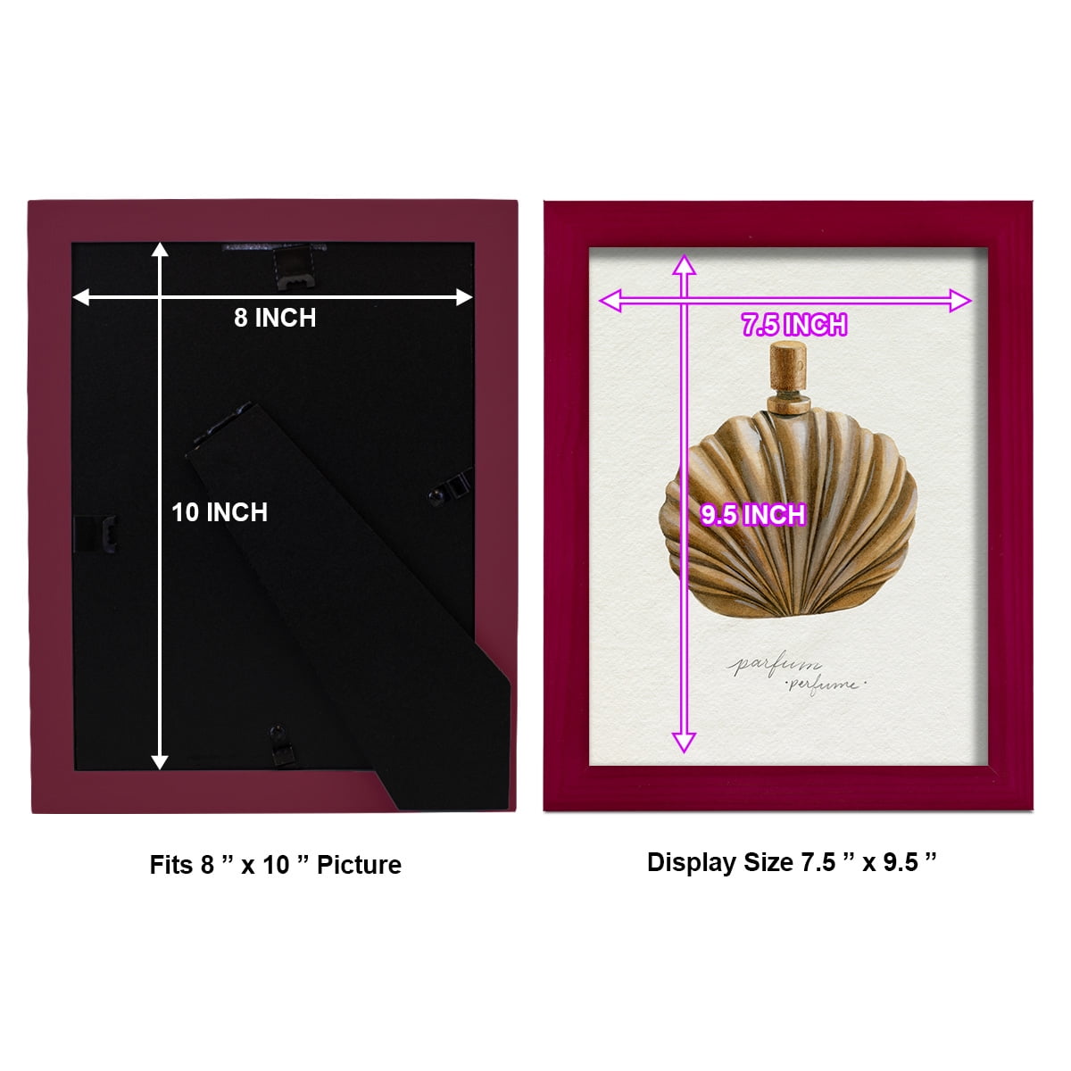 Gilded Toiletries II - Framed Print w/glass - Cherry Red