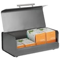 thumbnail image 6 of mDesign Metal Bread Box Bin with Hinged Lid - for Kitchen Countertop, Island and Pantry - Large Capacity Storage, Vintage-Inspired Design - Multi-Purpose Storage Container for Home - Charcoal Gray, 6 of 8