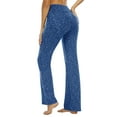 thumbnail image 3 of FASHIONWT Women High Waist Full Length Skinny Yoga Flare Pants, 3 of 6