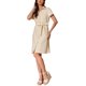 thumbnail image 2 of Vestido de camisa de lino y algodón de mujer con cuello en V y botones cortos M Beige, 2 of 6